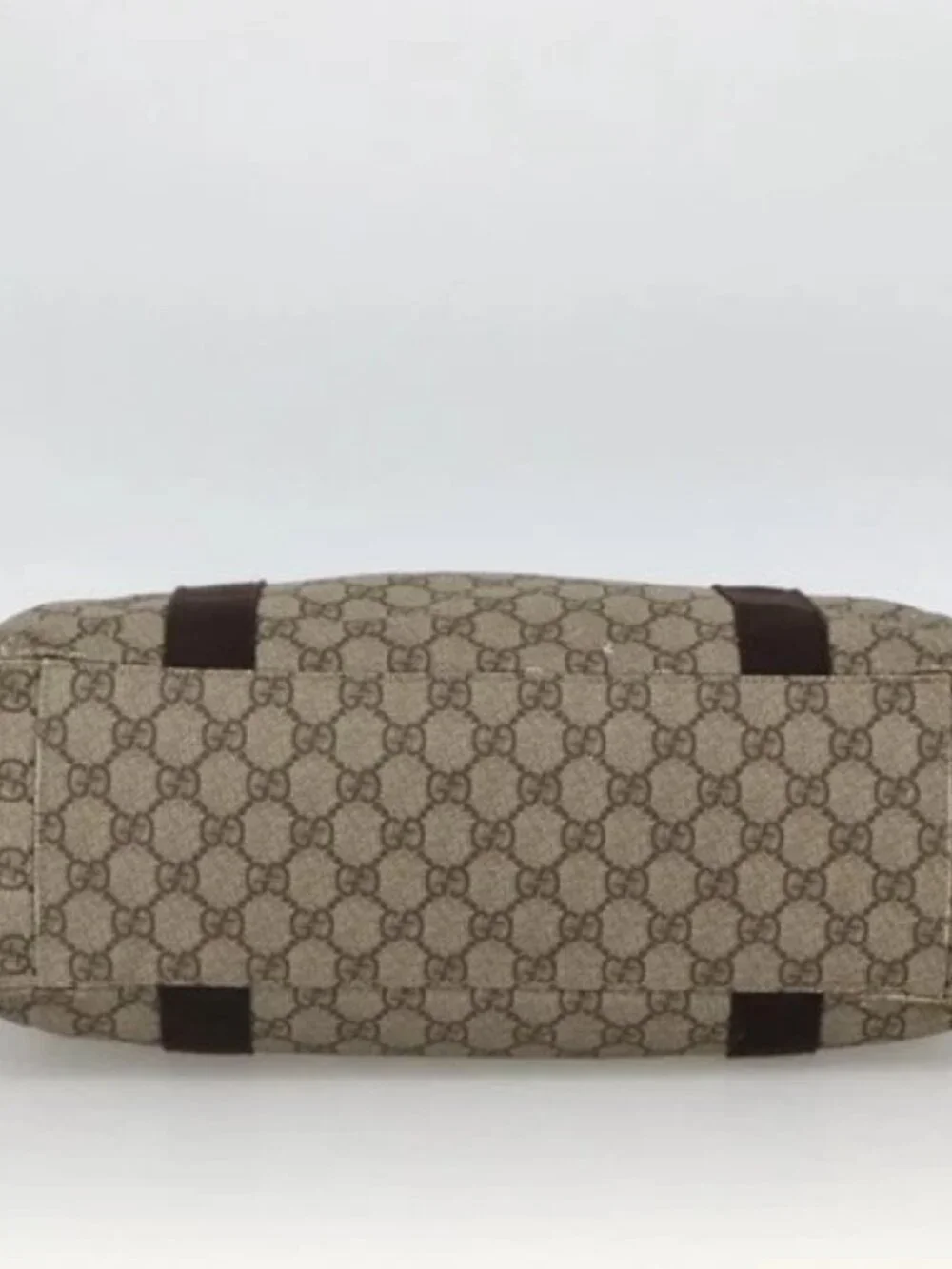 GUCCI GG Supreme Tote Bag PVC Beige 141624 Auth bs34230